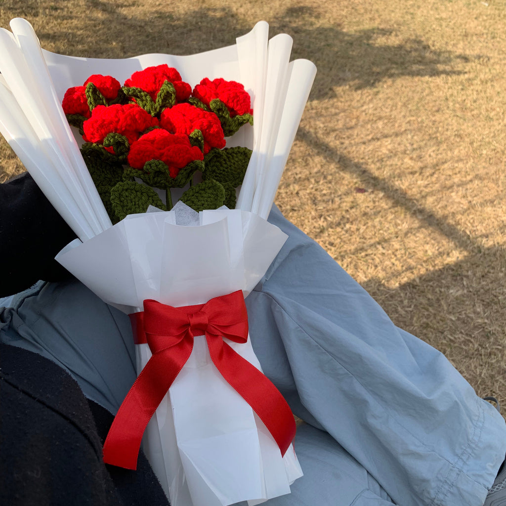 Red Rose White bouquet