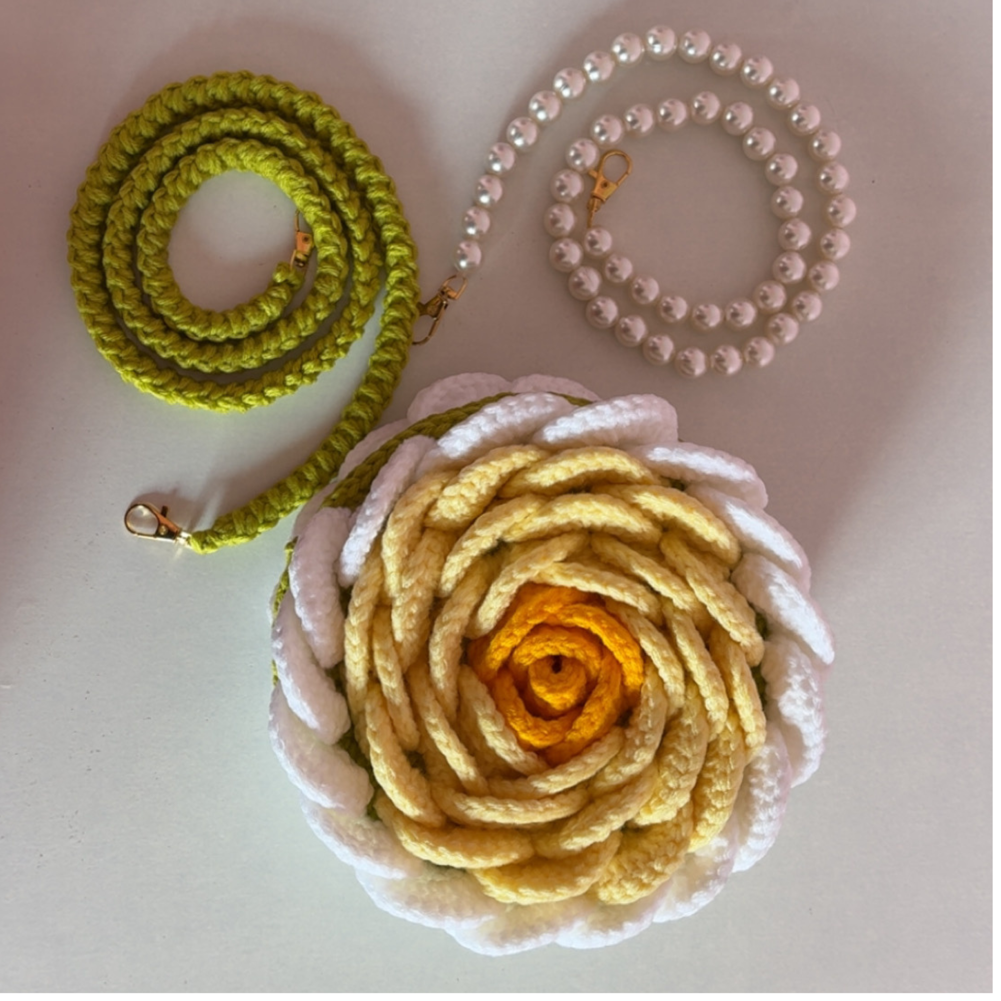 Rose Bag Yellow and White