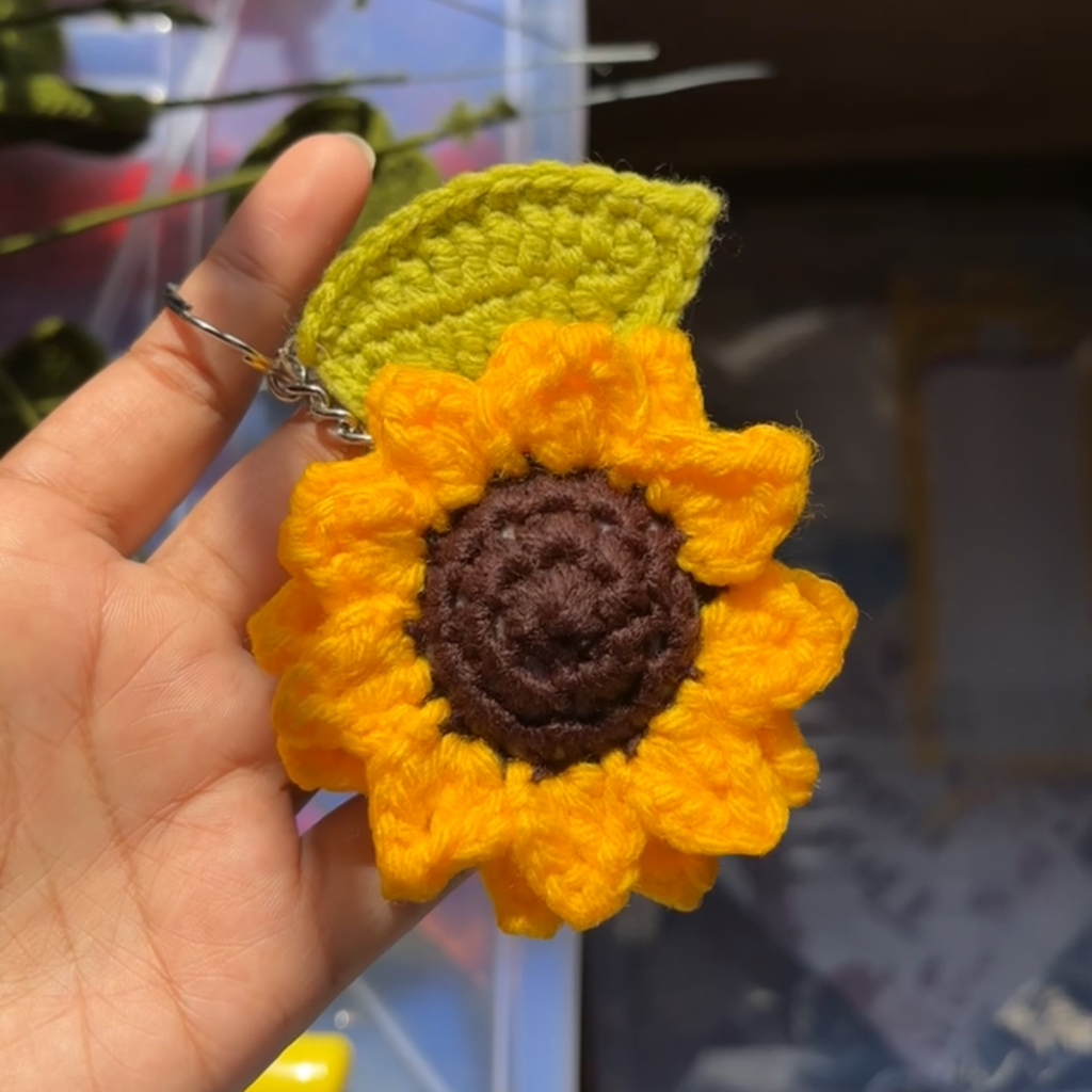 Sunflower keychain