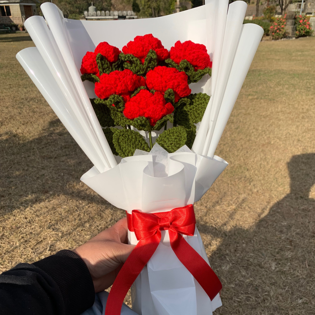Red Rose White bouquet